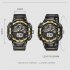 SMAEL Men Sports Watch Fashion Clock 50m Waterproof Luminous Pointer Multi functional Digital Quartz Wristwatch tea green