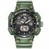 SMAEL Men Sports Watch Fashion Clock 50m Waterproof Luminous Pointer Multi functional Digital Quartz Wristwatch White