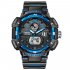 SMAEL Men Sports Watch Fashion Clock 50m Waterproof Luminous Pointer Multi functional Digital Quartz Wristwatch White