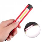 SMD+COB+Red Light Built in Battery with Magnet Pen Clip Thin Working Lamp red_Model WL03