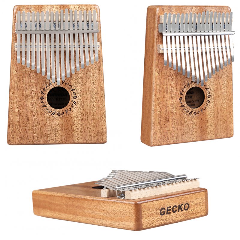 GECKO 17 Key Kalimba African Thumb Piano Finger Percussion Keyboard Music Instruments (with Piano Box)