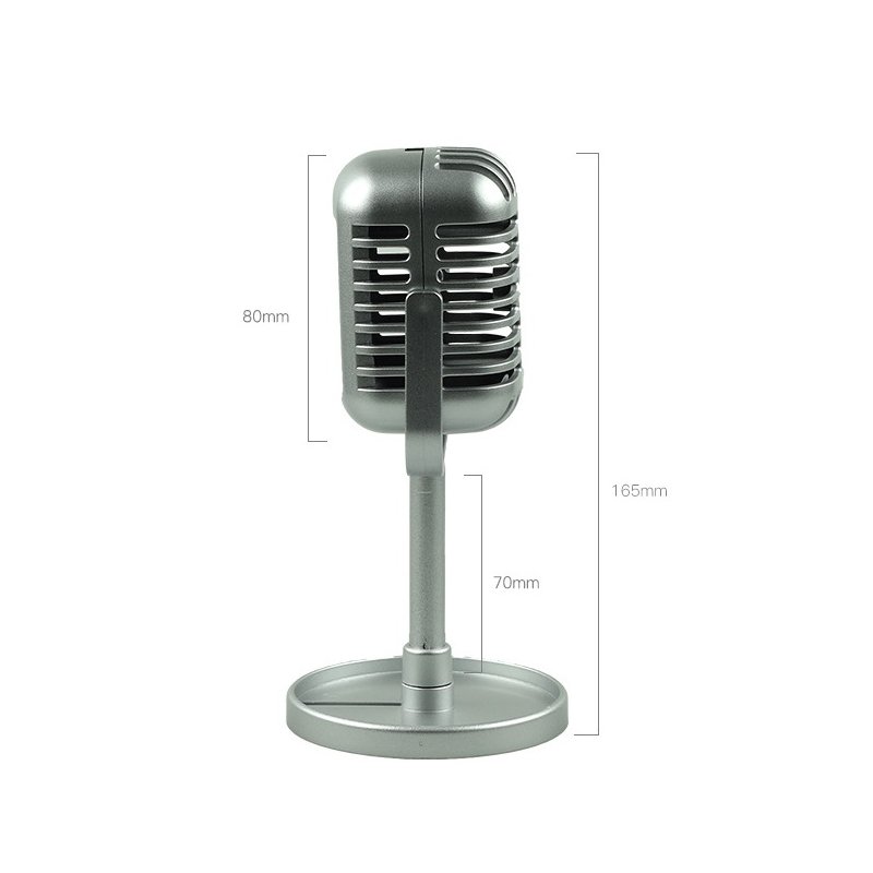 Classic Retro Dynamic Vocal Microphone Vintage Style Mic Universal Stand Compatible Live Performance Karaoke Studio Recording 