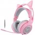 SOMIC G951S Pink Cat Headphones Wired Gaming Headset 3 5mm Headset with Mic for PC Pink