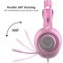 SOMIC G951S Pink Cat Headphones Wired Gaming Headset 3 5mm Headset with Mic for PC Pink