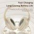 SPACEO3 Wireless Headset over Ear Computer Headphones Anc Noise Canceling Headset Light Grey