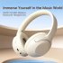 SPACEO3 Wireless Headset over Ear Computer Headphones Anc Noise Canceling Headset Light Grey