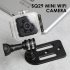 SQ29 Mini Camera Waterproof Shell Back Clip 360Dgree Back Clamp Base Waterpoof Base Data Line User Manual black