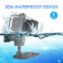 SQ29 Mini Camera Waterproof Shell Back Clip 360Dgree Back Clamp Base Waterpoof Base Data Line User Manual black