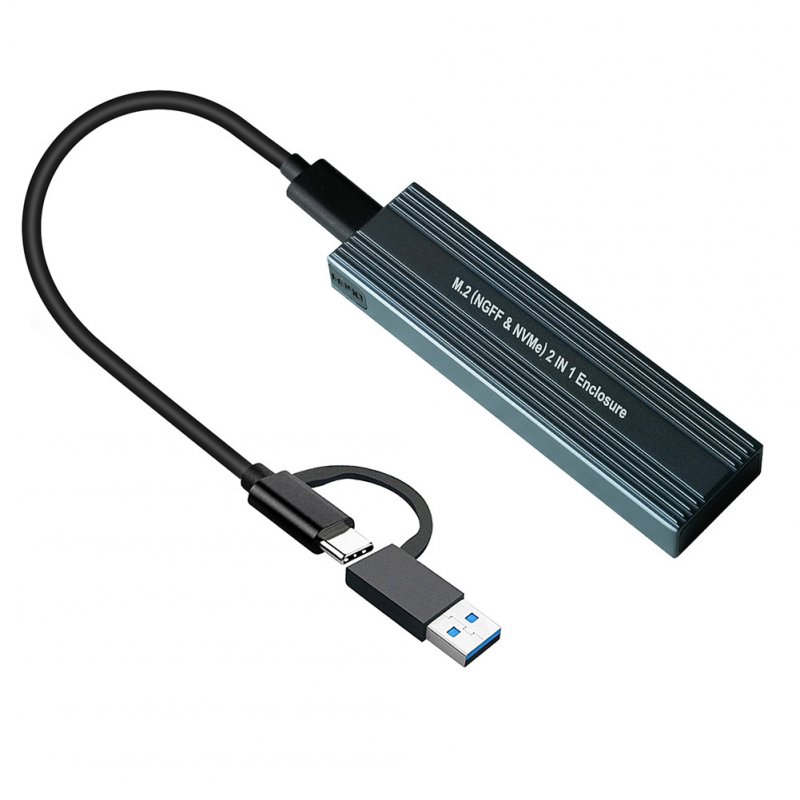 SSD M.2 NVME/SATA Case Dual Protocol NGFF SATA Protocol Type-c Mobile Hard Disk Box