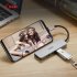 SSK 3Port USB 3 0 Type C Usb Hub Adapter Docking Station Aluminum Type C HDMI Interface   Silver