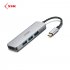 SSK 3Port USB 3 0 Type C Usb Hub Adapter Docking Station Aluminum Type C HDMI Interface   Silver