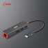 SSK Type C Usb Hub USB C Usb Adapter Docking Station Aluminum Type c to Ethernet 1000M  3 USB 3 0 Interface SHU C540