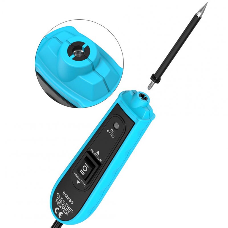 Dc 6-24v Automotive Electric Circuit Tester Voltage Polarity Tester with Test Light Probes Clips Buzzer Test Tool 