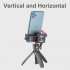 ST 08 Phone Tripod Wireless Go Microphone Bracket Cellphone Clip with Universal Cold Shoe for LED Video Light Vlog Mount black
