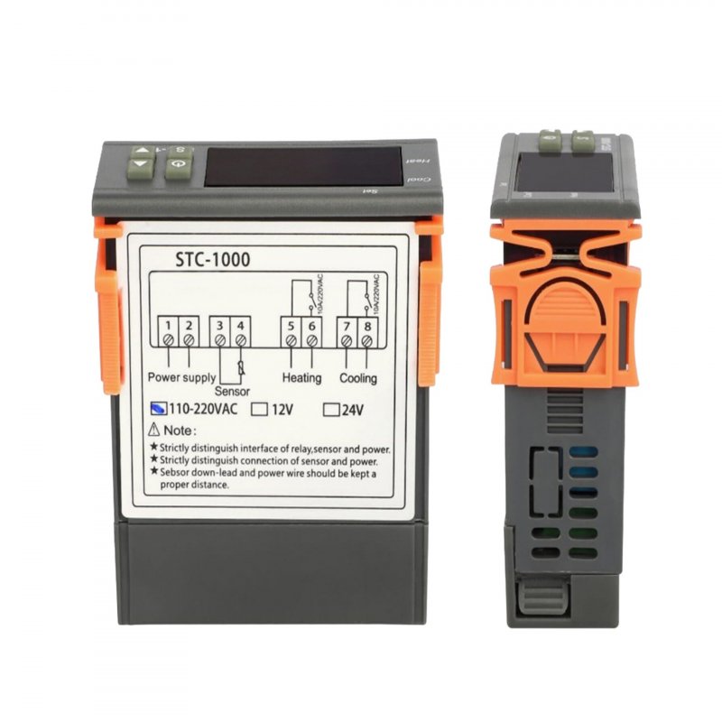 STC-1000 LED Digital Temperature Controller -50℃~99℃ LCD Display Screen For Aquariums Glass Containers Zoos Chicken Incubators STC-1000 220V