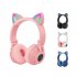 STN26 Headphones With Built in Microphone Colorful Lights Cat Ear Shape Over Ear Wireless Headphones For Boys Girls Kids black