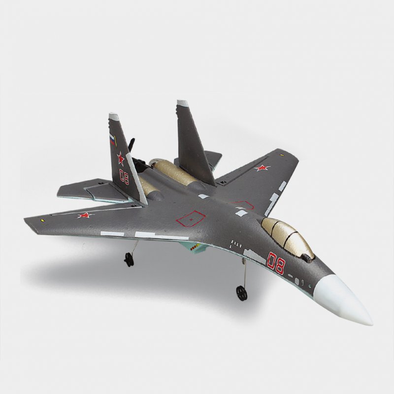 SU-35 2.4G Remote Control Glider Six Axis Gyro Fixed Wing 6D Inverted Flight LED Night Flight Model Aircraft Toy Standard-2 batteries