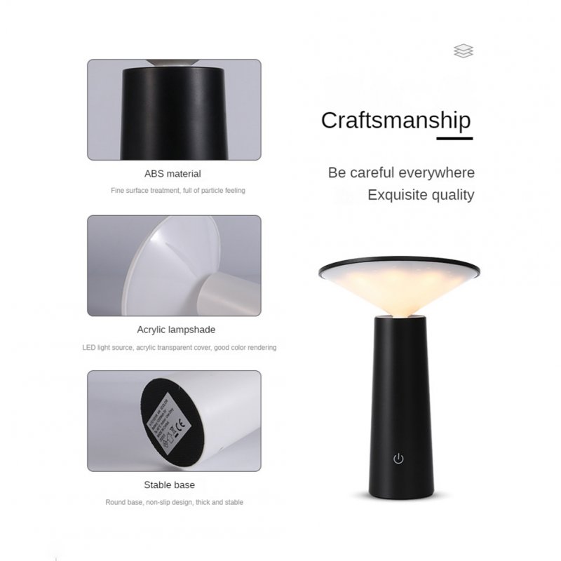 Portable Led Table Lamp Stepless Dimming Eye Protection Usb Bedside Bedroom Night Lights For Bars Restaurants 