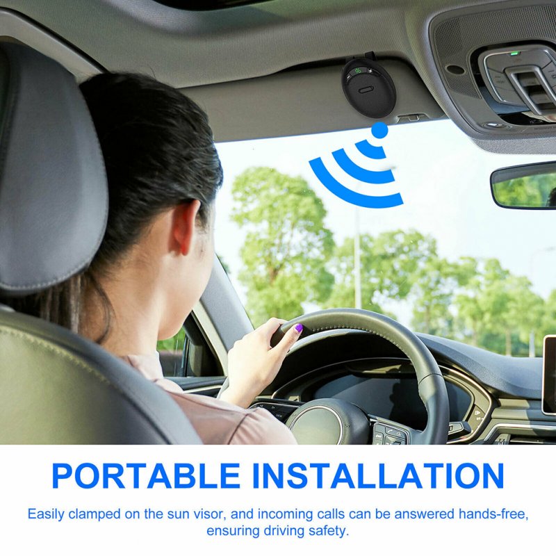 Bluetooth-compatible 5.0+edr System Sun Visor Installation Car Handsfree Call Speaker Mobile Phone Automatic Answering Portable kit 