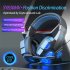 SY830MV Wired Headset Noise Canceling Stereo Headphones Over Ear Headphones With Cool LED Lighting For Cell Phone Gaming Computer Laptop black red