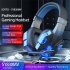 SY830MV Wired Headsets Over Ear Stereo Earphones Cool Lighting Gaming Headset for Smart Phones Computer Laptop Tablet Black Red