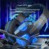SY830MV Wired Headsets Over Ear Stereo Earphones Cool Lighting Gaming Headset for Smart Phones Computer Laptop Tablet Black Red