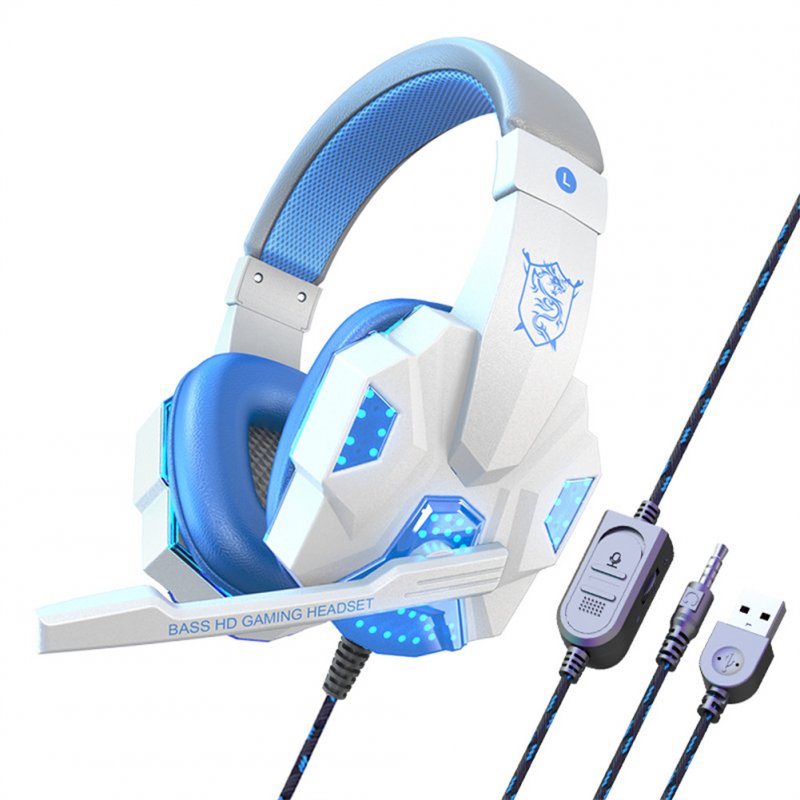 SY830MV Wired Headsets Over-Ear Stereo Earphones Cool Lighting Gaming Headset