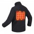 Safe Electric Heating Jacket Riding Warm Clothing with Battery and Charger black L