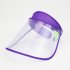 Safety Face Shield 360 Degree Rotated Dust proof Outdoor Riding Visor Cooking Mask purple