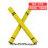 Safety Foam Nunchakus Sponge Double Truncheon with Stainless Steel Chain Adult models 28cm yellow