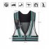Safety Security Reflective Vest Elastic Stripes Jacket For Night Running Cycling Outdoor Clothes gray XXL