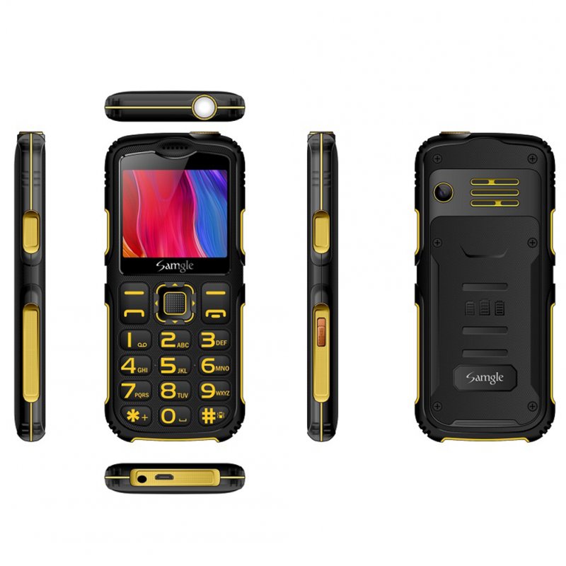 Samgle-S3 Big Button Mobile  Phone Keyborad Phone For Elderly GSM / WCDMA Mobile Phone Yellow   (UK Plug)
