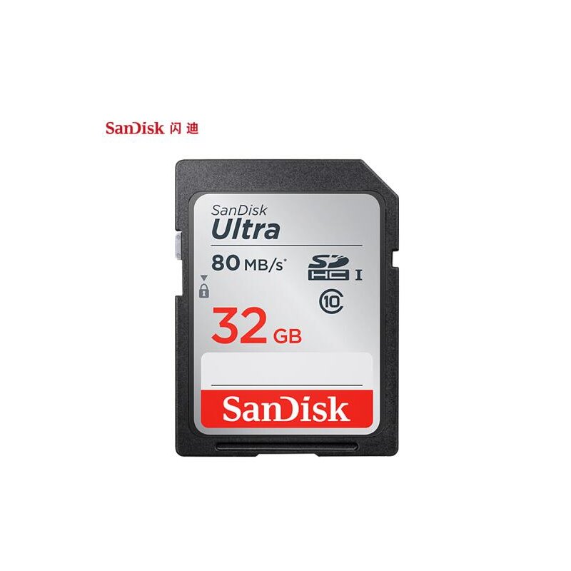 Original SanDisk Ultra SD Card 32GB SDXC Class10 Memory Card C10 R80mb/s USH-1 Support for Camera