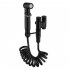 Sanitary Toilet Shower Dual Switch Outlet Shower Sprinkler Hand Held Bidet Sprayer Bathroom Accessories Black