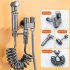 Sanitary Toilet Shower Dual Switch Outlet Shower Sprinkler Hand Held Bidet Sprayer Bathroom Accessories Black
