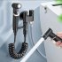 Sanitary Toilet Shower Dual Switch Outlet Shower Sprinkler Hand Held Bidet Sprayer Bathroom Accessories Black