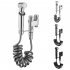 Sanitary Toilet Shower Dual Switch Outlet Shower Sprinkler Hand Held Bidet Sprayer Bathroom Accessories Black