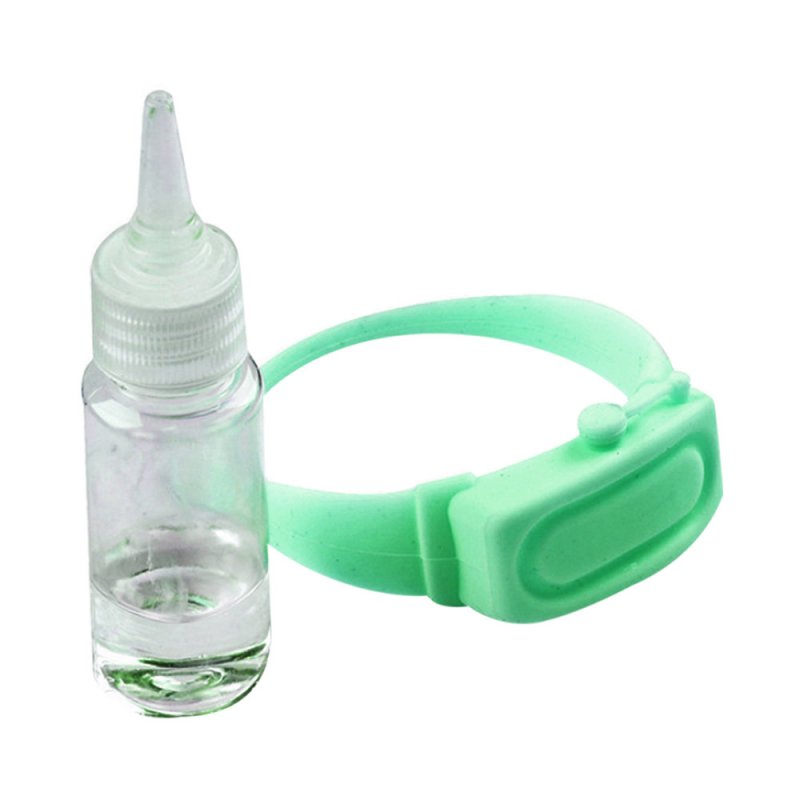 Sanitizer Bracelet Disinfectant Sanitizer Dispenser Bracelet Wristband Hand Sanitizer Dispensing Silicone Bracelet Light green suit