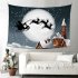 Santa Claus Halloween Fireplace Background Cloth  Tapestry 150 200cm Hanging Decoration Type B