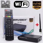 Satellite Receiver iBRAVEBOX V8 HD DVB S S2  Full HD Wifi Satellite Finder black