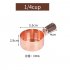 Sauce Pot with Rosewood Wooden Handle Sauce Cup Plate for Cooking Utensils 1 3 copper cup with wooden handle