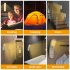 Sb Rechargeable Wireless Motion Sensor  Light Led Night Light Wall Cupboard Closet Light Black Shell   White Light