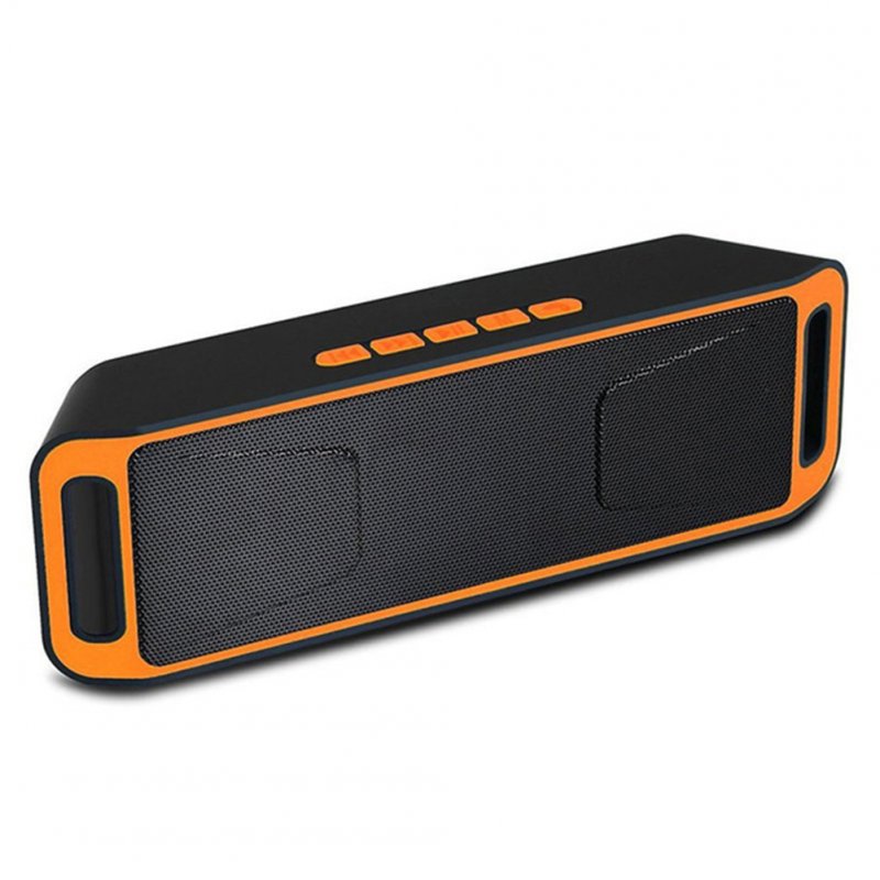 Sc208 Premium Wireless Bluetooth-compatible  Speaker Built-in Microphone Dual Speakers Support Audio Transmission Speakers Orange