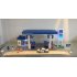 Scale Sound  Light Service Gas Station Store Road Car Playing House Toy Set British BP oil station combination   Car random 1