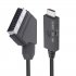 Scart To Hdmi Converter Cable Audio Video Adapter Conversion Cable 1m For Hdtv Stb Vhs Dvd black
