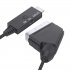 Scart To Hdmi Converter Cable Audio Video Adapter Conversion Cable 1m For Hdtv Stb Vhs Dvd black
