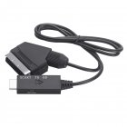 Scart To Hdmi Converter Cable Audio Video Adapter Conversion Cable 1m For Hdtv Stb Vhs Dvd black