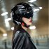 Scooter Motorcycle Half Helmet With Sun Visor Quick Release Buckle Adjustable Strap Helmets For Men Women white line decal 502