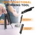 Scribing Pencil Tool Portable Lightweight Adjustable Clip Design Multifunctional Woodworking Profile Measure Gauge black