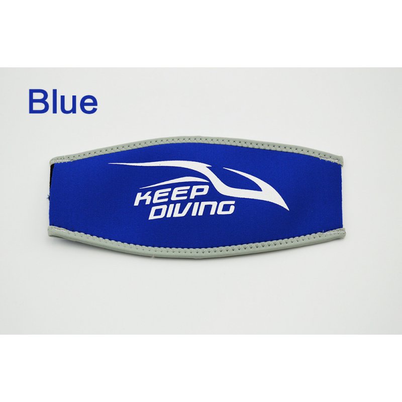 Scuba Diving Mask Head Strap Cover Mask Padded Protect Long Hair Band Strap-Wrapper  blue_Free size
